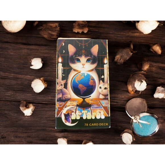 Cat Tarot Card Deck 78 Cards, 4.13" x 2.48" Mystical Cat Artwork NIB - Picture 10 of 11
